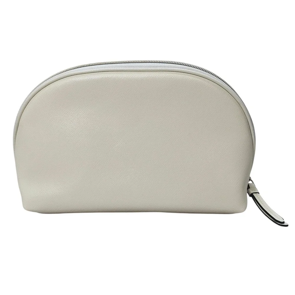 Victorias Secret Cream Laser Cut Floral Dome Cosmetic Bag Makeup‎ Travel Pouch